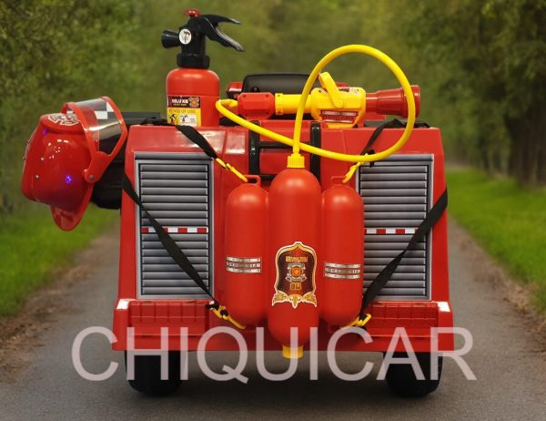 Coche de bomberos eléctrico para niños de 12 voltios con camión de bomberos RC de 2,4 G - Imagen 5