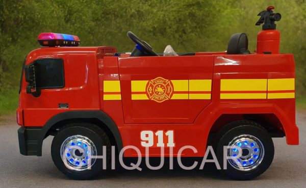 Coche de bomberos eléctrico para niños de 12 voltios con camión de bomberos RC de 2,4 G - Imagen 3