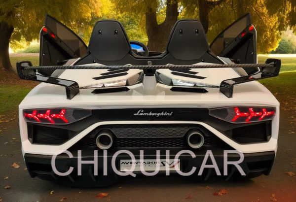 Lamborghini Aventador 2 personas 24 voltios con drift blanco - Imagen 4