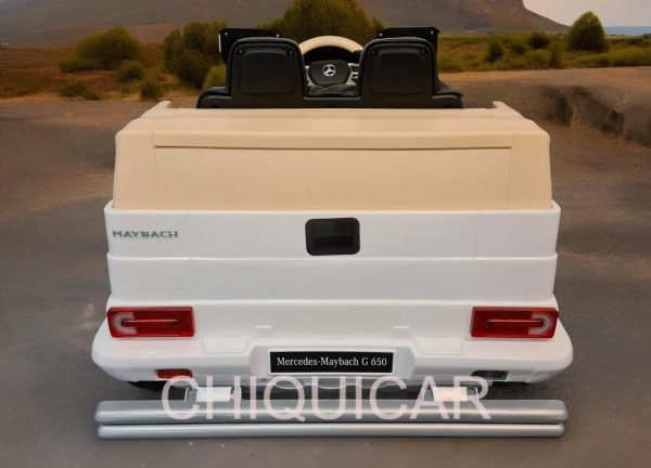 coche infantil Mercedes Maybach G650 12Volt 1 persona blanco - Imagen 3