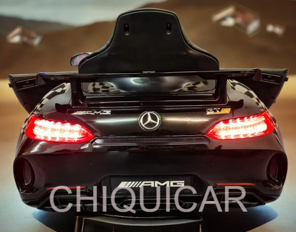 Coche eléctrico para niños Mercedes GTR negro metalizado - Imagen 4