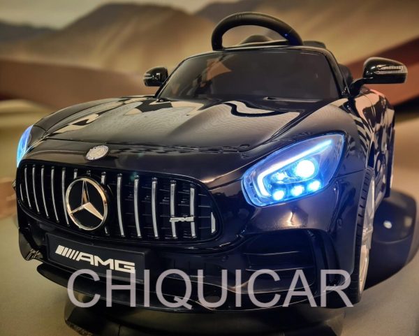 Coche eléctrico para niños Mercedes GTR negro metalizado - Imagen 3