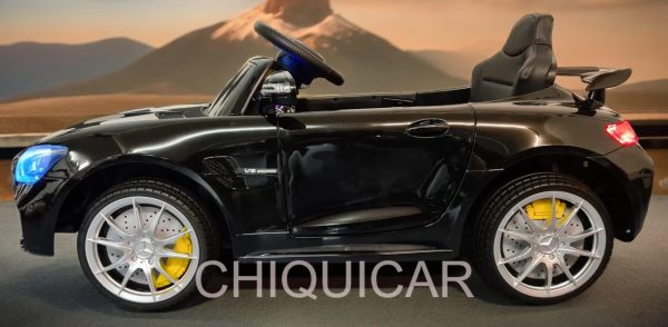 Coche eléctrico para niños Mercedes GTR negro metalizado - Imagen 8