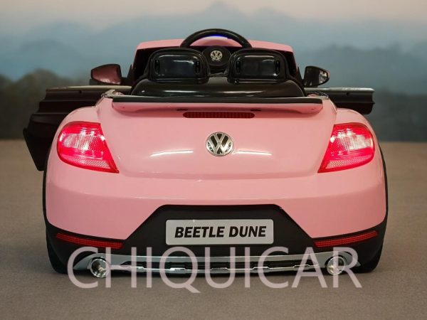 Coche infantil eléctrico VW Escarabajo 12 voltios rosa - Imagen 4