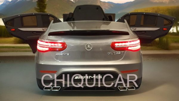 Coche de batería infantil Mercedes GLC 12V plata metalizado 1 persona - Imagen 6