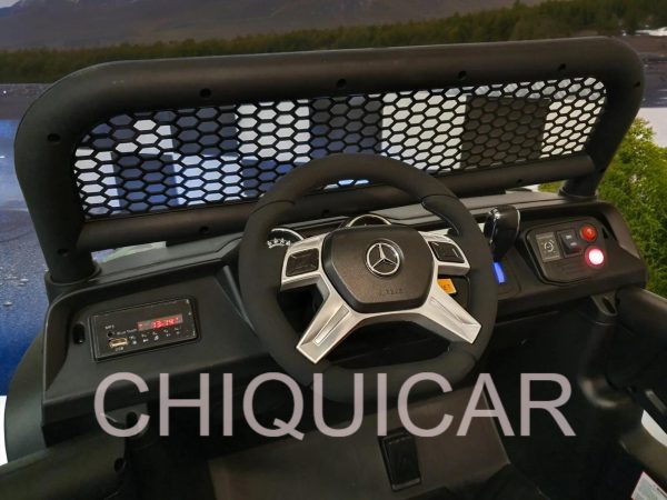 Coche eléctrico infantil Mercedes Unimog camuflaje 4×4 2 personas - Imagen 4