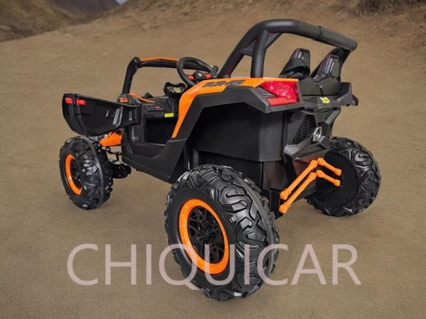 Buggy  infantil eléctrico X3 12 voltios 4 motores naranja - Imagen 6