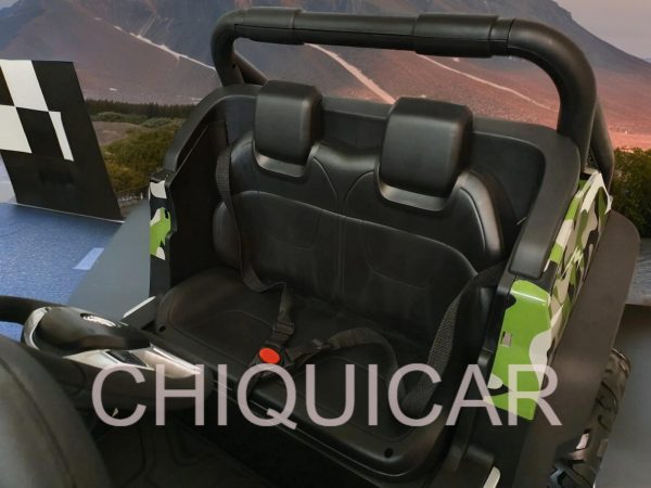 Coche eléctrico infantil Mercedes Unimog camuflaje 4×4 2 personas - Imagen 5