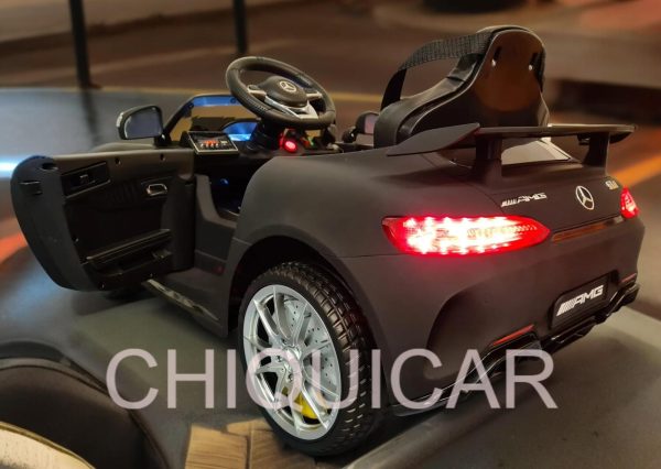 Coche infantil Mercedes GTR batería negro mate 12 voltios - Imagen 6