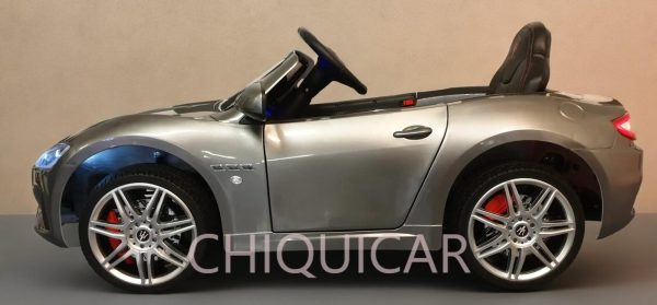 Coche infantil Maserati Grand Cabrio batería 12V gris metalizado - Imagen 2