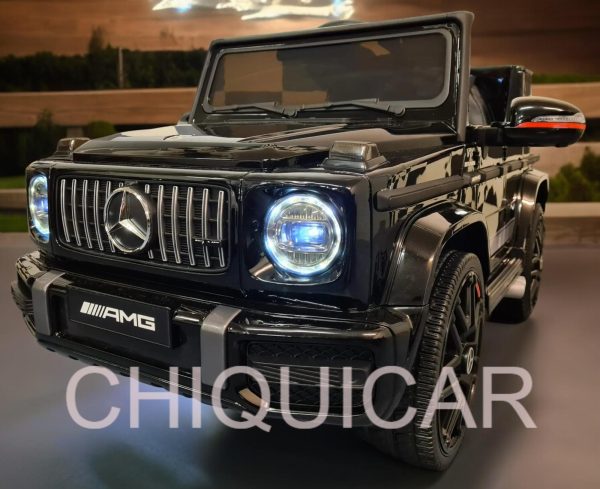 Coche infantil Mercedes G63 12V negro con arranque suave para 1 persona