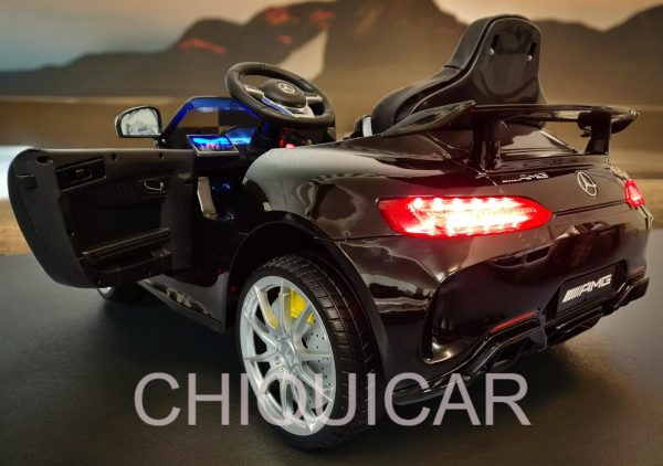 Coche eléctrico para niños Mercedes GTR negro metalizado - Imagen 6