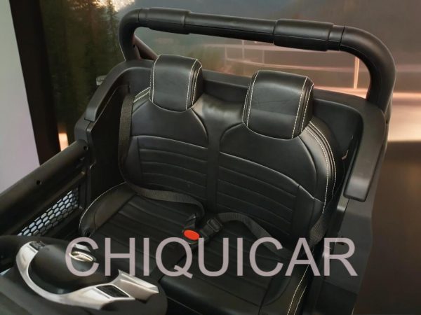 Coche eléctrico para niños Mercedes Unimog para 2 personas con tracción a las 4 ruedas negro mate - Imagen 8