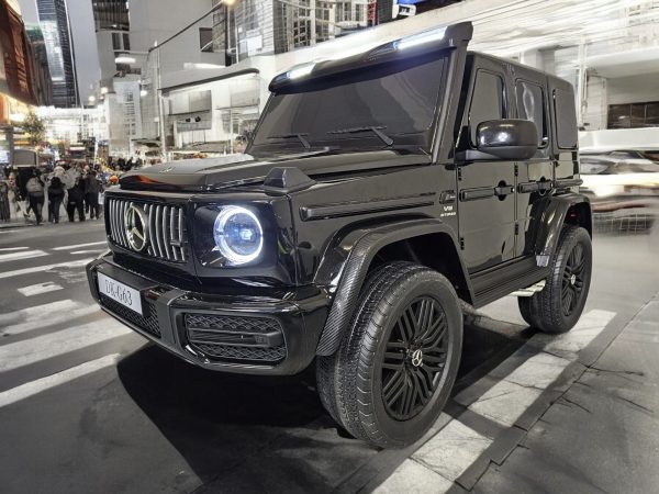 Coche para niños Mercedes G63 AMG 4×4 24 voltios 2 personas negro metalizado - Imagen 9